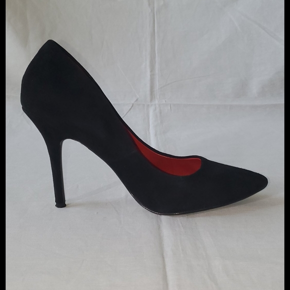 Charles Jourdan black suede pumps shoes - Picture 4 of 11